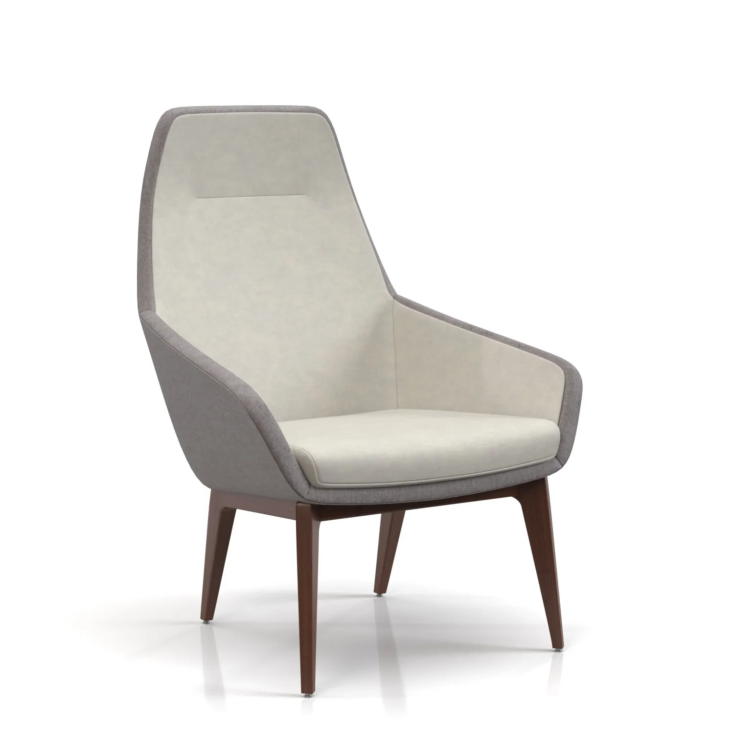 Arwyn Wood Leg Lounge Chair PBR 3D Model_01