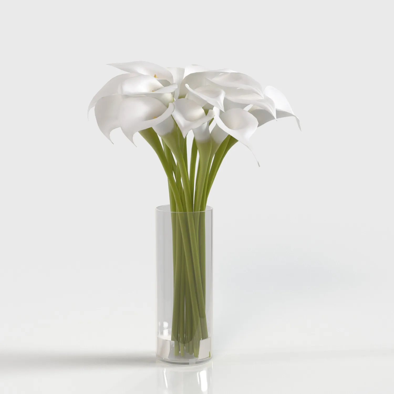 Cala Lily In Vase PBR 3D Model_03
