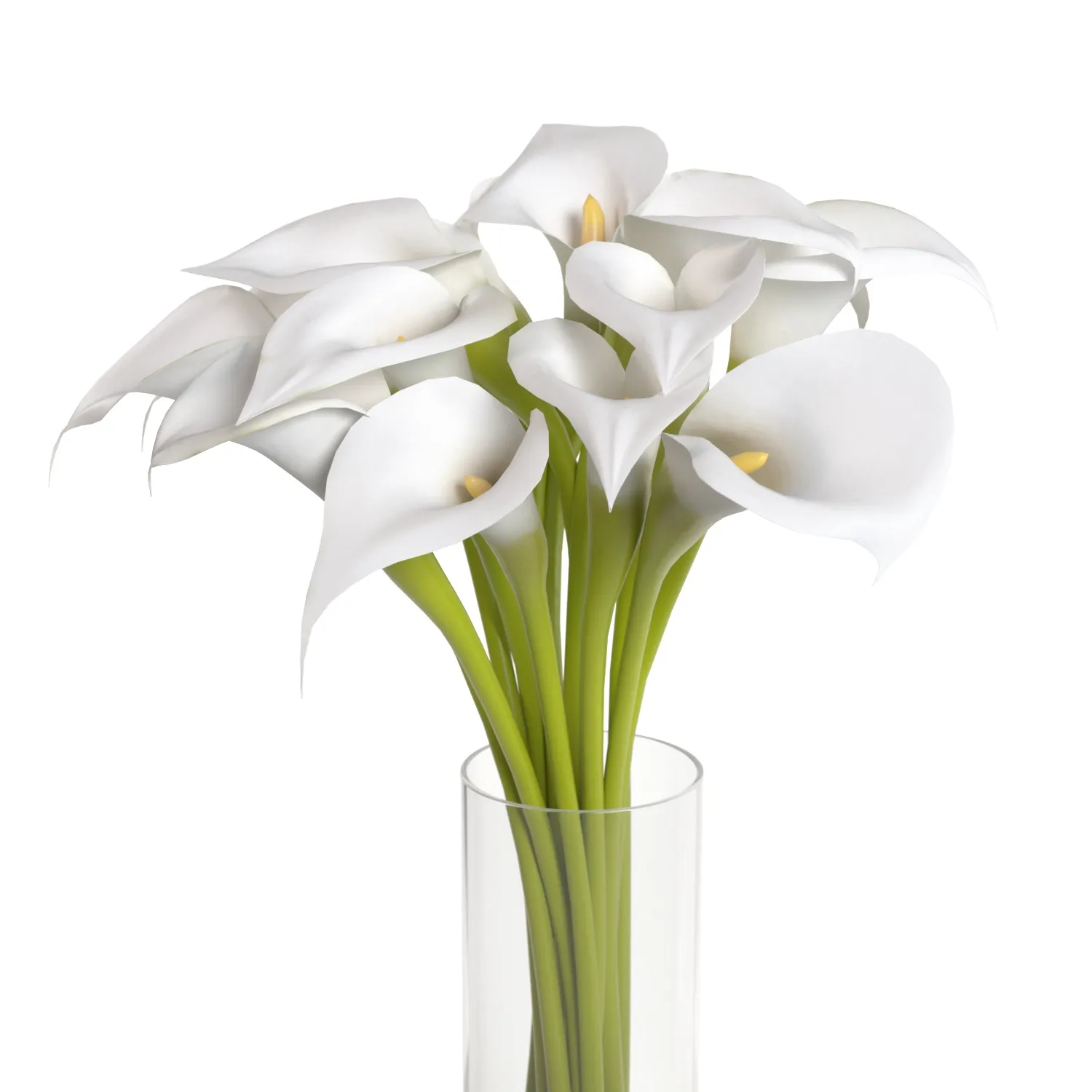 Cala Lily In Vase PBR 3D Model_05