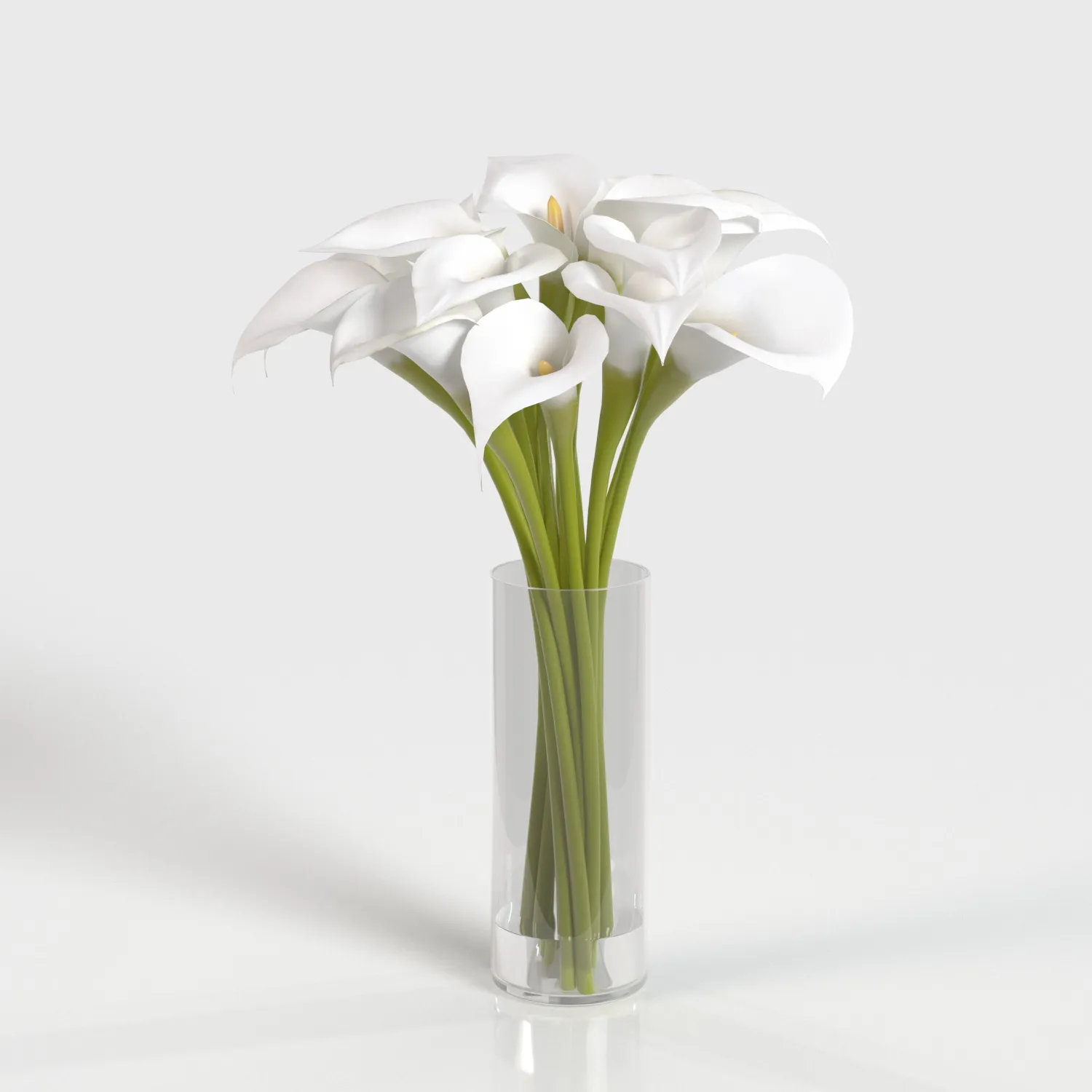 Cala Lily In Vase PBR 3D Model_04