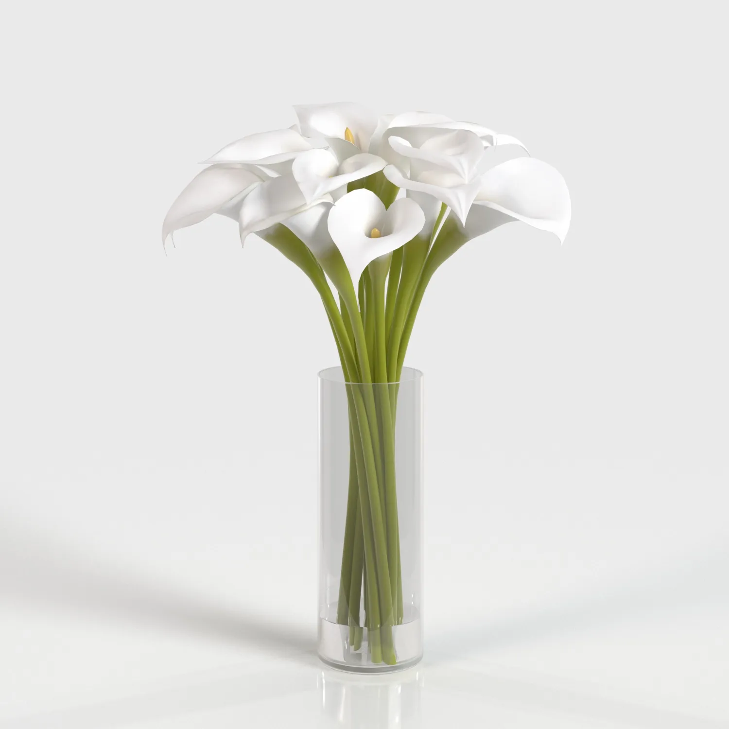 Cala Lily In Vase PBR 3D Model_01