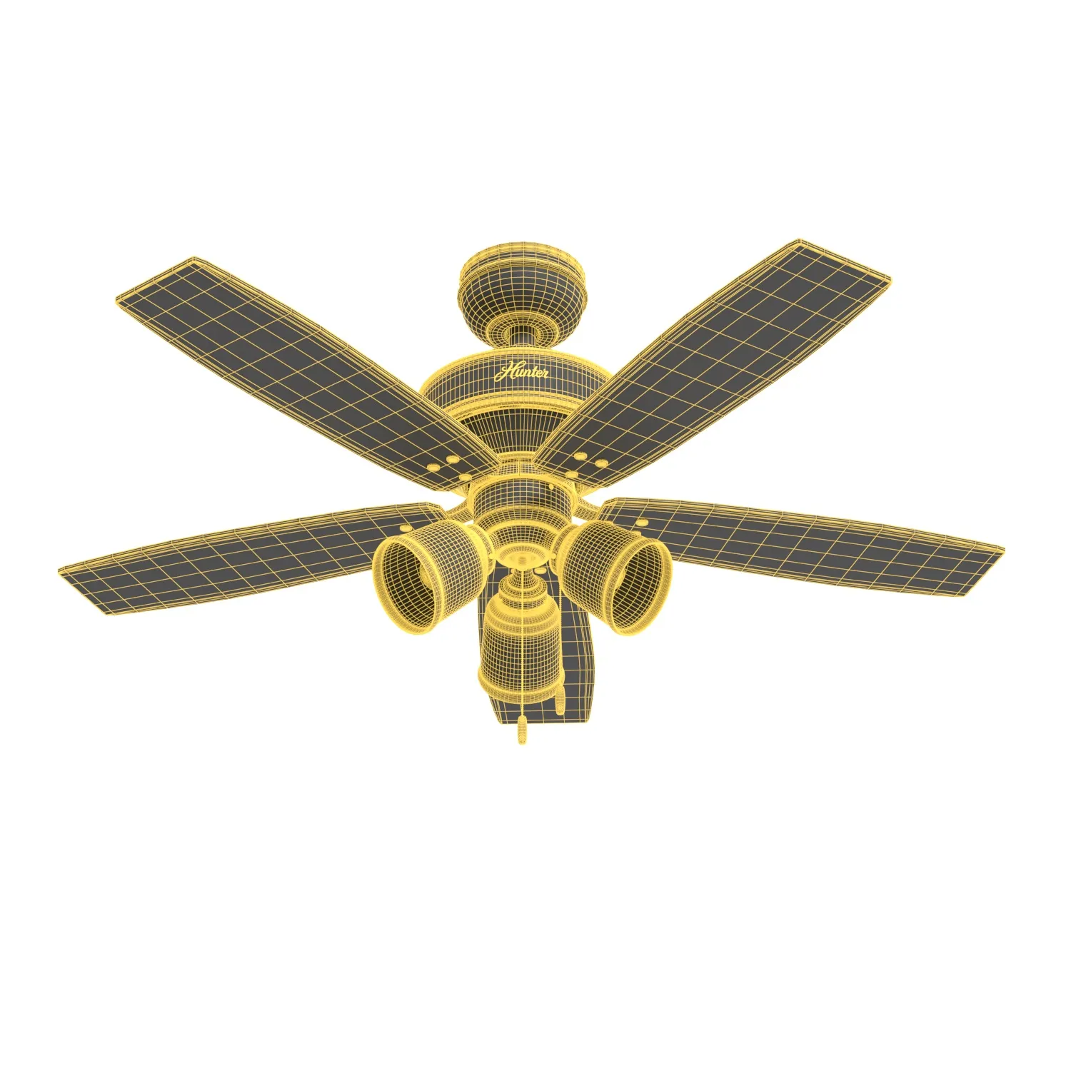 Hunter Hildebrand 52 Inch Noble Ceiling Fan With Light PBR 3D Model_07