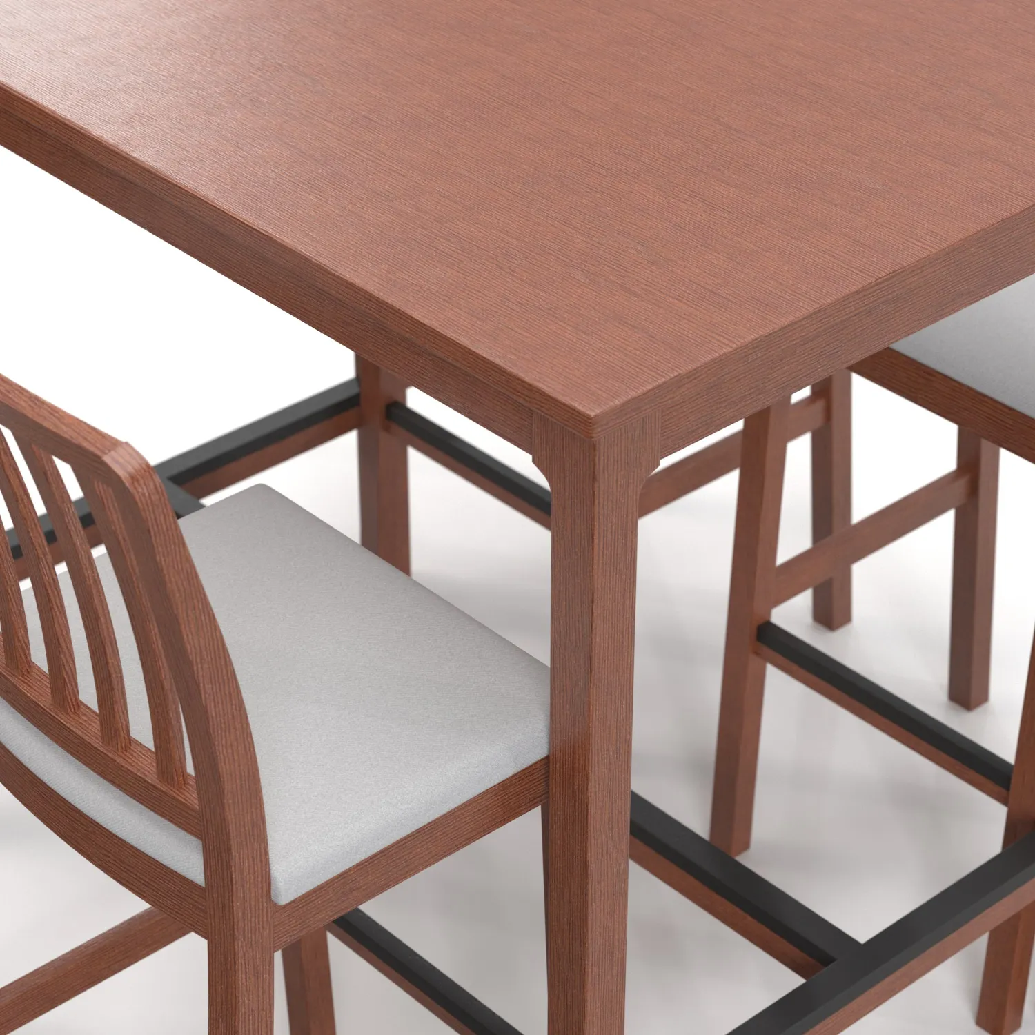 Ekedalenbar Table And 4 Bar Stools PBR 3D Model_05