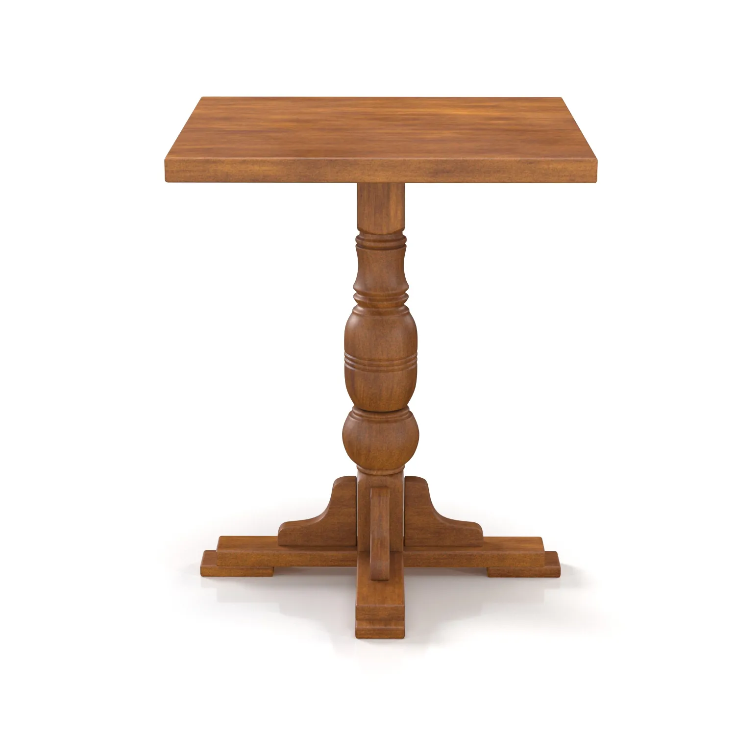 Round Restaurant wood dining table PBR 3D Model_03