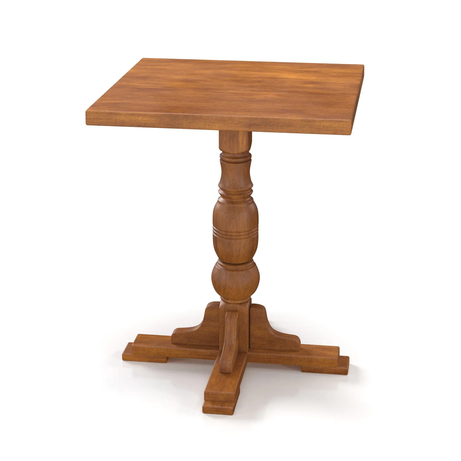 Round Restaurant wood dining table PBR 3D Model_06