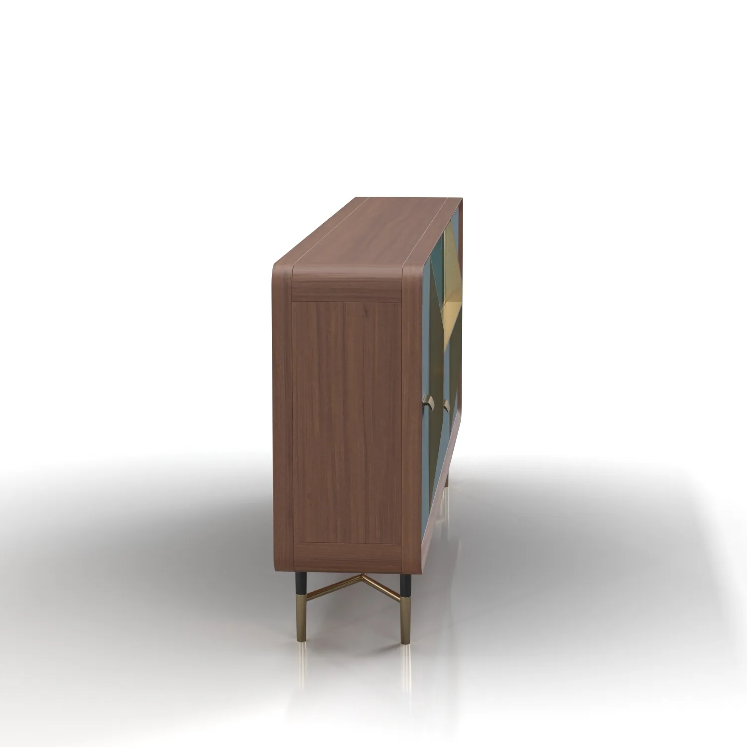 Custom Suite Desk Area Credenza PBR 3D Model_03