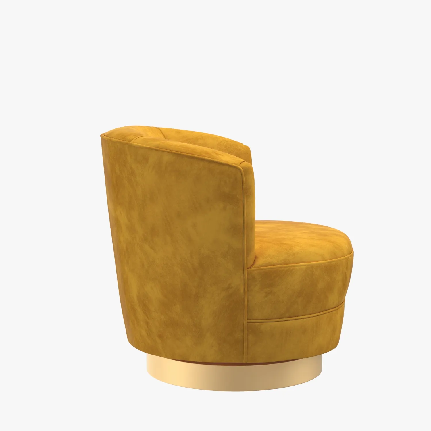 Velvet Swivel Chair 3D Model_03