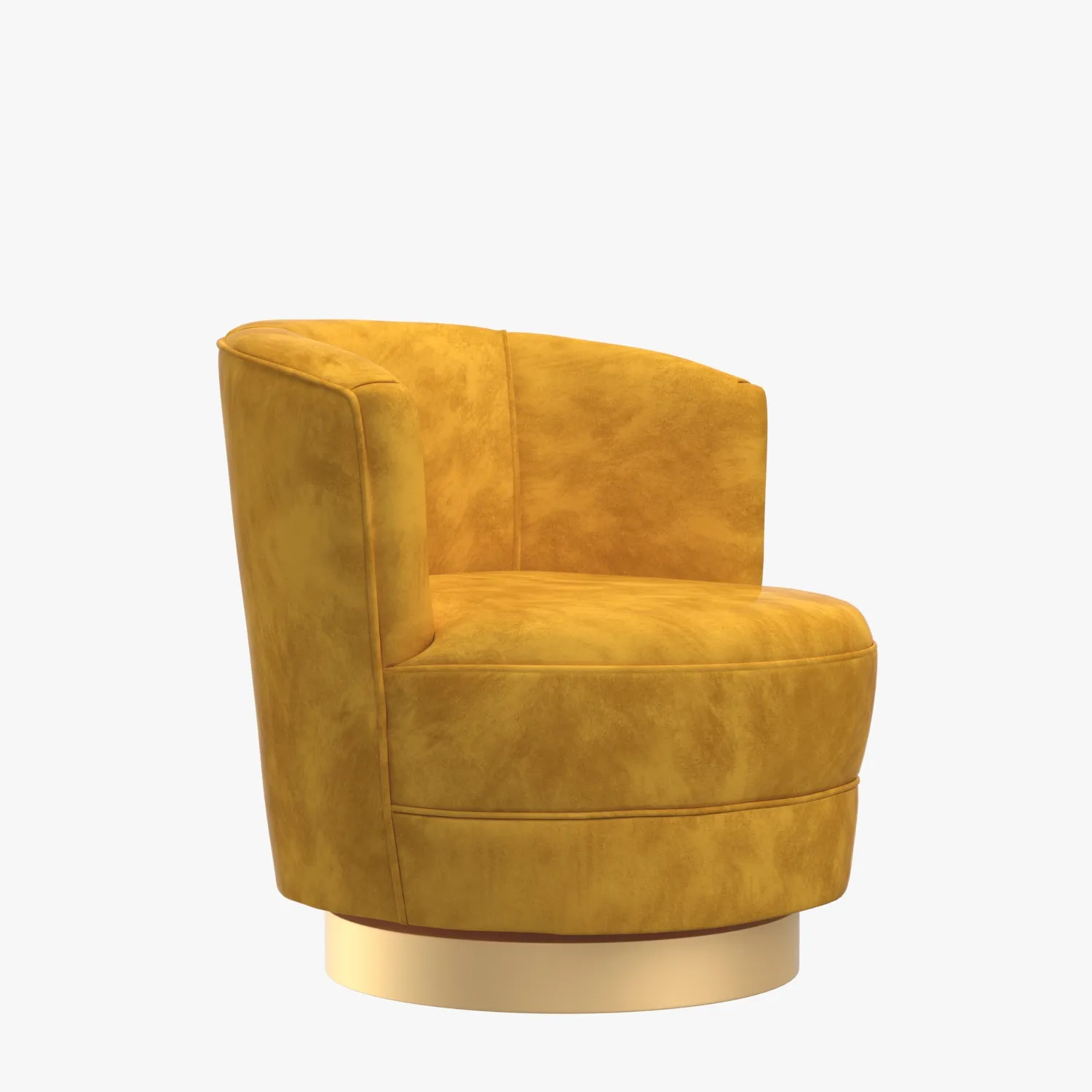 Velvet Swivel Chair 3D Model_01