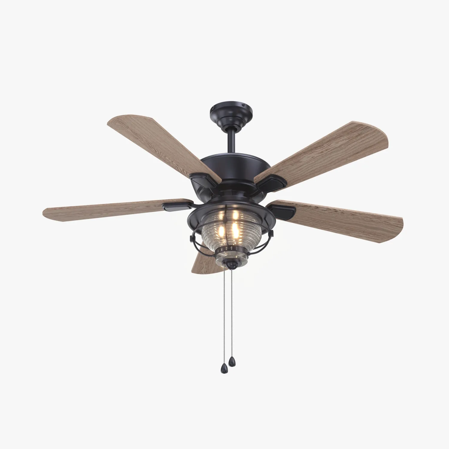 52 Inch Bronze Indoor Outdoor Ceiling Fan with Light PBR 3D Model_03