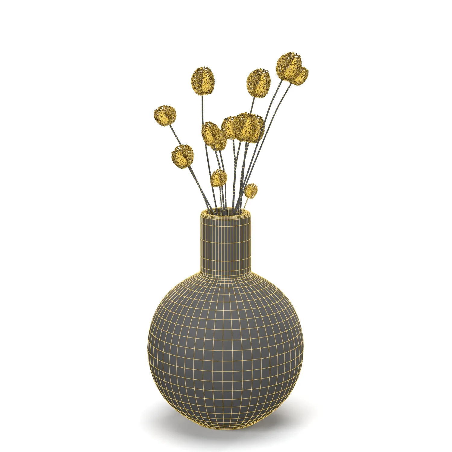 Afloral Beige Mini Ceramic Bud Vase PBR 3D Model_07