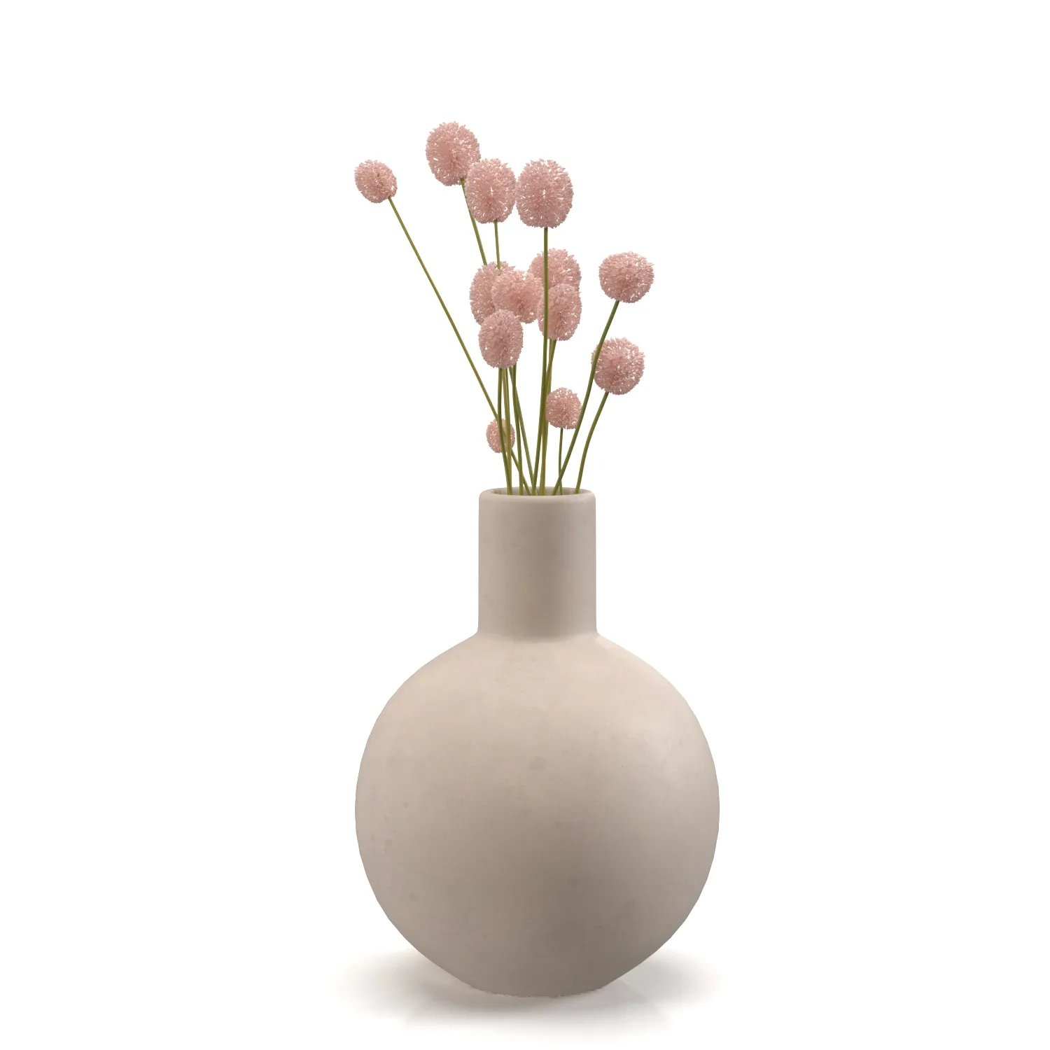 Afloral Beige Mini Ceramic Bud Vase PBR 3D Model_06