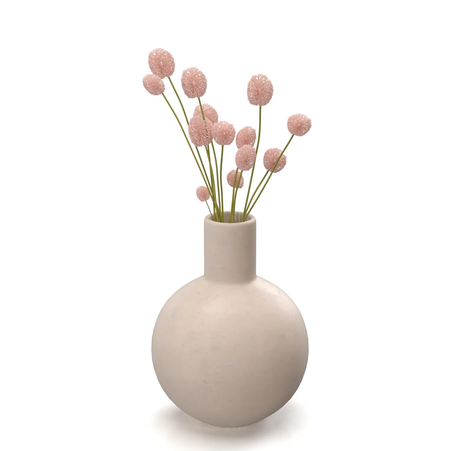 Afloral Beige Mini Ceramic Bud Vase PBR 3D Model_04