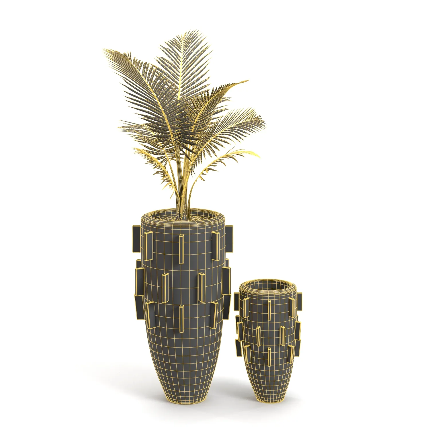 Areca Palm Ari Planter PBR 3D Model_07