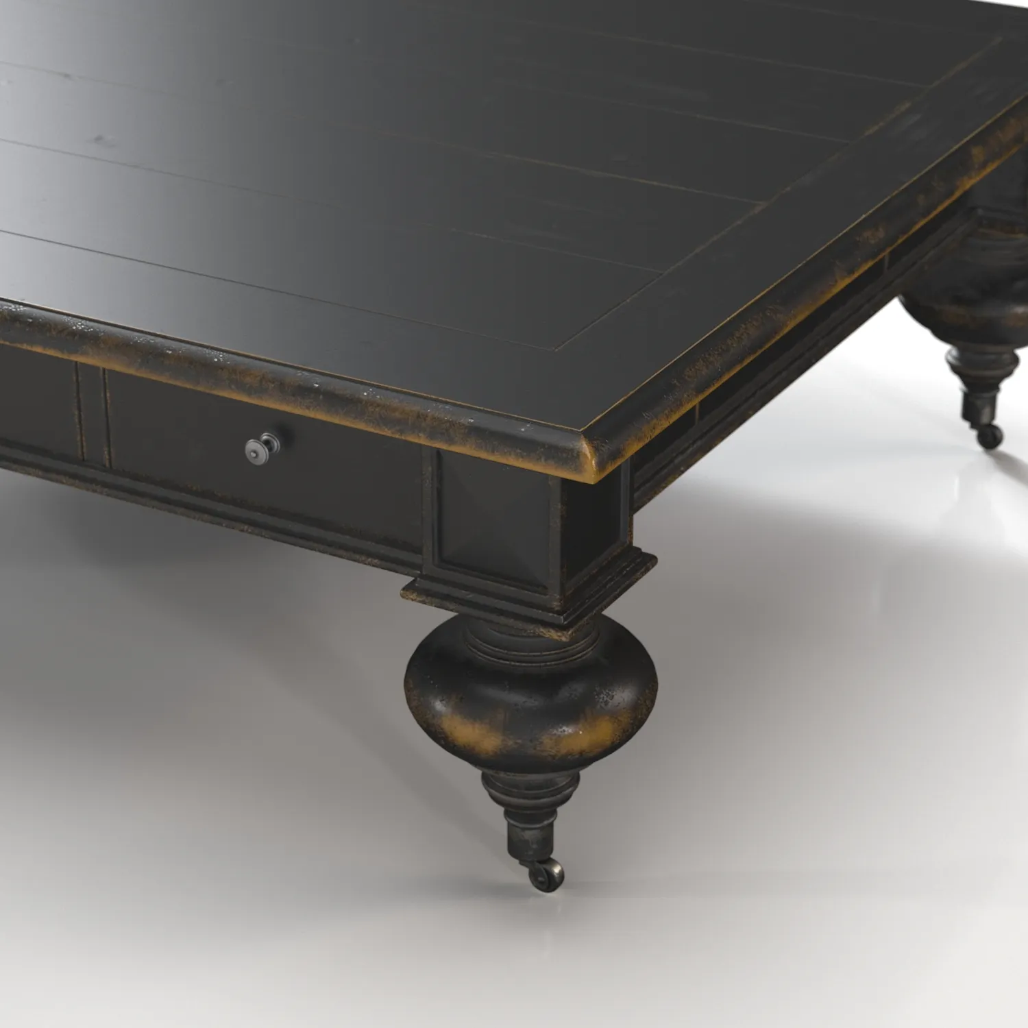 Grand Oak Cocktail Table PBR 3D Model_05