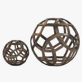 Geo Large Decorative Metal Ball 3D Model
