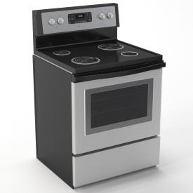 4.8 Cu Ft Freestanding Electric Range with AccuBake System WFC310S0ES 3D Model