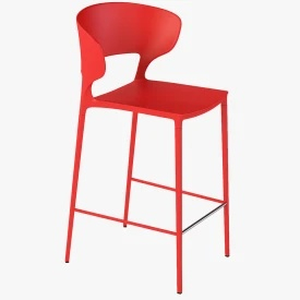 Desalto Koki High Medium stool H64 3D Model