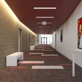 Hattiloo Theatre Lobby And Hallway Interior 3D Model