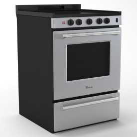 24-inch Freestanding Electric Range with Upswept SpillGuard Cooktop WFE500M4HS 3D Model