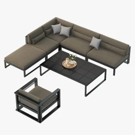 Manutti Fuse Outdoor Garden Modular Sofa 01 3D Model