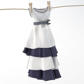 Tiered Baby Dress B 3D Model