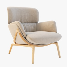 Luca Nichetto 101 Elysia Lounge Chair 3D Model