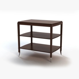 Atlantic Table With Shelves 3D Model