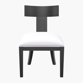 Idris Armless Chair Charcoal 3D Model
