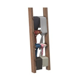 Wood Ladders Scarf Display 6 3D Model