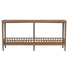 Mango Wood Console Table with Shelf 3D Model