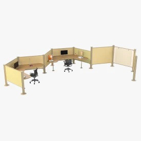 Herman Miller Resolve System with Office Accessories Set 06 3D Model