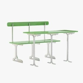 Cafe Seating and Bench 3D Model