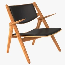 CH28P Carl Hansen and Son Armchair by Hans J Wegner 3D Model