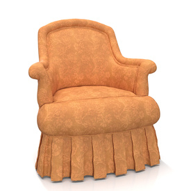 Crapaud Cocktail Skirt Arm Chair PBR 3D Model