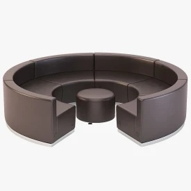 Krysten Sectional Six Module Round Circular Sofa 3D Model