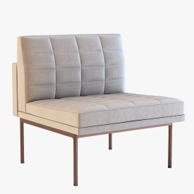 Ultra Detail Upholstered Tuxedo Chair 3D Model