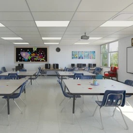 Photorealistic Detail Kindergarten Classroom 3D Model