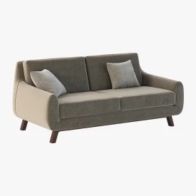 Joybird Calhoun Sectional Sofa Love Seat 3D Model