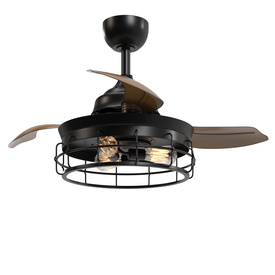 Industrial 36 inch Black 3 blade Ceiling Fan PBR 3D Model