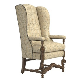 High Back Wing Chair in Maharam France circa 1860 3D Model