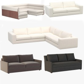 Crate and Barrel Sofa Collection 02 3D Model
