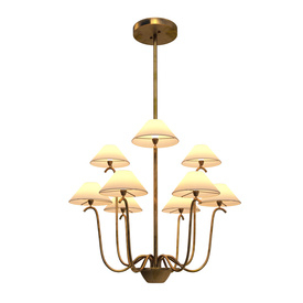 Large Jet Deau Five arm Wall Light In The Style Of Jean Royere 3D Model