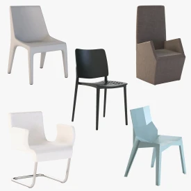 Bonaldo Chair Collection 02 3D Model