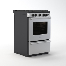 24-inch Freestanding Gas Range with Sealed Burners WFG500M4HS 3D Model