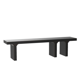 Kir Bench Hand Rubbed Black 3D Model