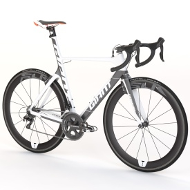 Giant Propel Advanced SL-2 White Ash Lightweight Sprinter Bicycle 3D Model