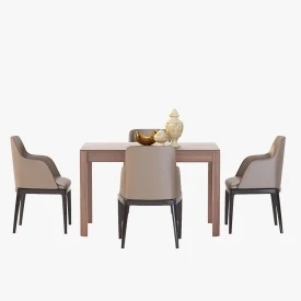 Plurimo Pacini And Cappellini Table and Chair Set 3D Model