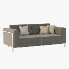 Davenport Two Seater Sectional Sofa 3D Model