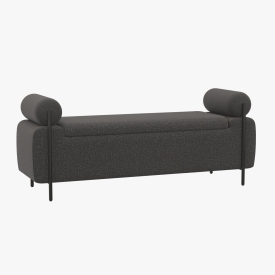 Steen Black Storage Bench 3D Model