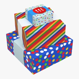 Hallmark Gift Boxes with Wrap Bands 3D Model